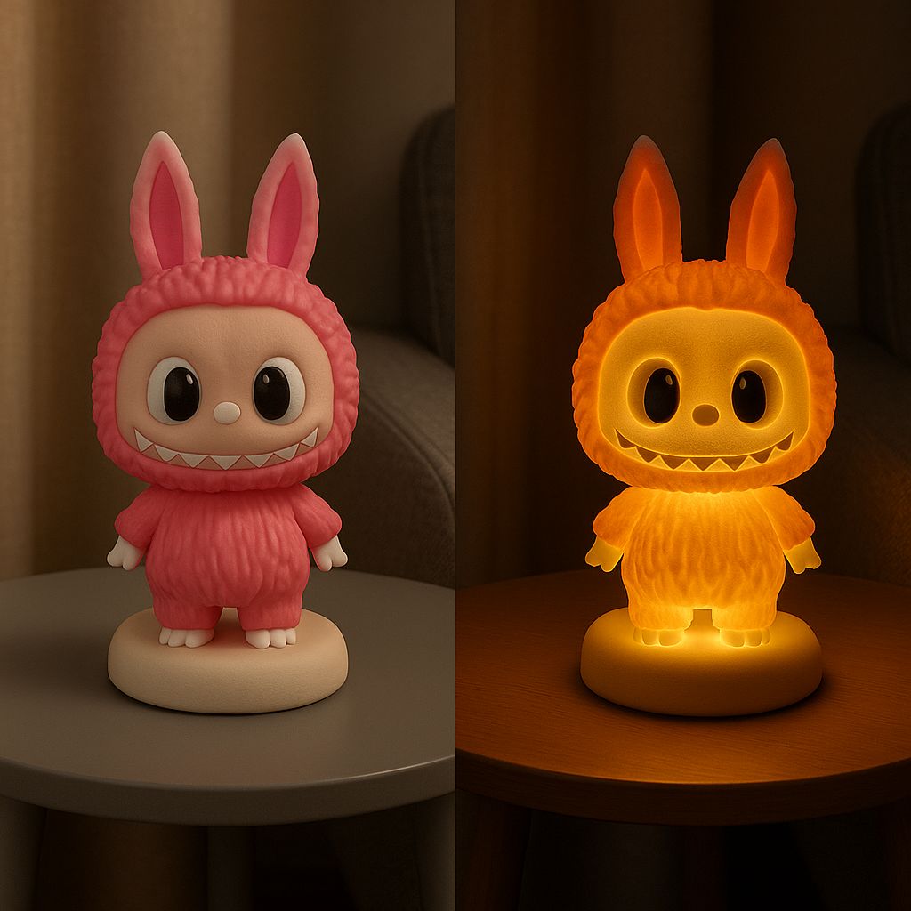 Pembe Labubu Gece Lambası